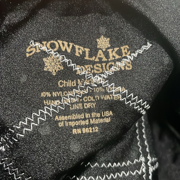 Gymnastics Competition Leotard Snowflake Custom Design Child Medium - Picture 7 of 8
